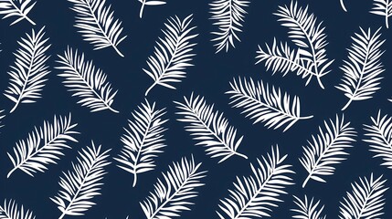 seamless background with coniferous branches pattern, coniferous, fir, 