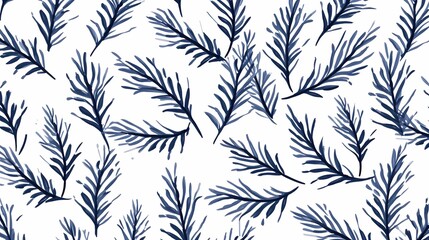 Obraz premium seamless background with coniferous branches pattern, coniferous, fir, 