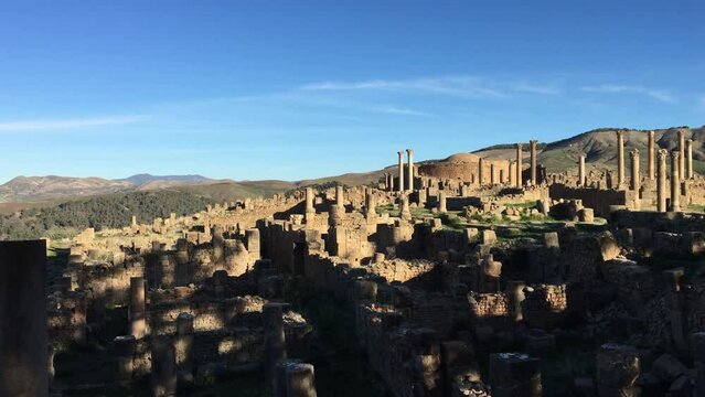 The ancient Roman town of Djemila. Setif, Algeria.  UNESCO World Heritage Site.