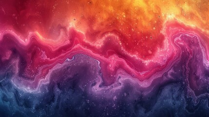 Obraz premium Colorful abstract painting with vibrant hues of red, orange, yellow, purple, blue, and pink