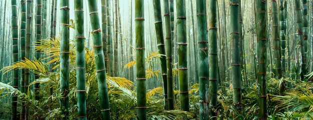 Zielony bambus, tapeta