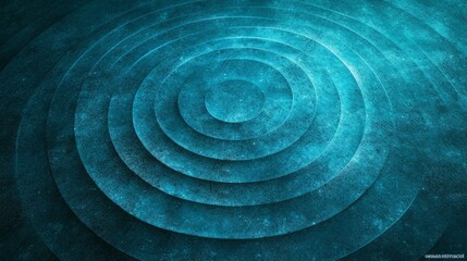 Blue concentric circles on a stone surface