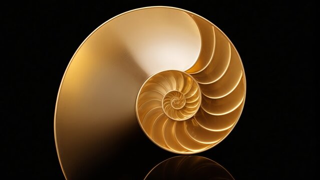 Representation of the golden rule relationship in the form of a shell 