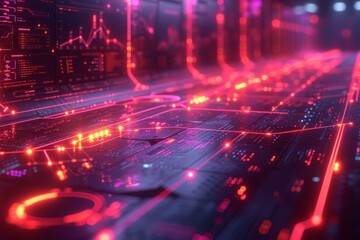 Obraz premium Futuristic Technology Background