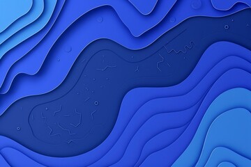 Blue contour lines of geographic terrain