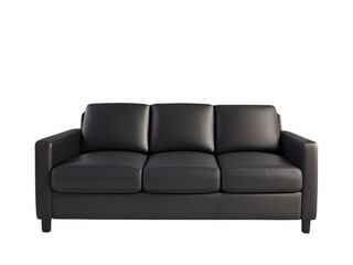 Fototapeta premium PSD leather sofa on transparent background.