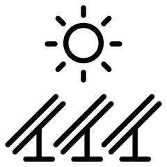 solar panels icon, Sun energy icon.