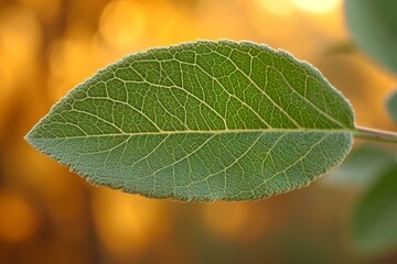 Close-up of a leaf with veins