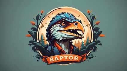 cute raptor wallpapers design - obrazy, fototapety, plakaty