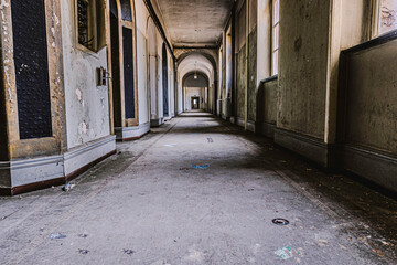 Corridor in a rotten building