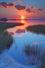 Sunset over the salt marsh