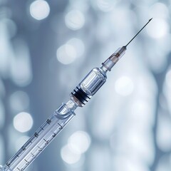 Close-up of a syringe with a needle