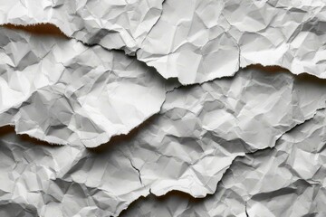 Crumpled white paper texture background - obrazy, fototapety, plakaty