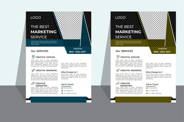 Obraz premium Flyer design layout in A4 size for your business.