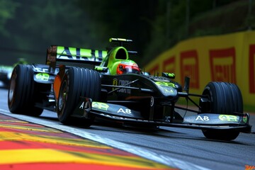 Formula One racing car on a race track