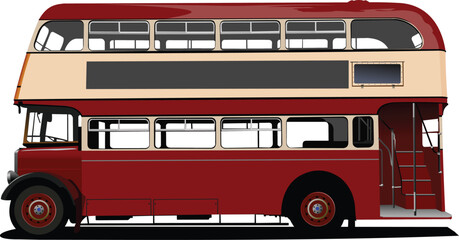 double decker bus - obrazy, fototapety, plakaty