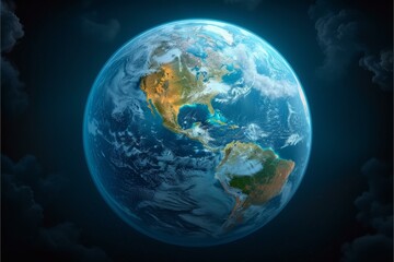 Earth from space showing the Americas