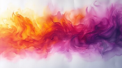 Colorful abstract painting with vibrant hues of yellow, orange, pink, and purple
