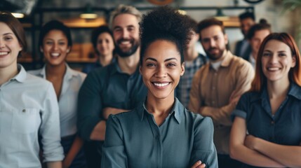 Young Business People In Office. Generative AI