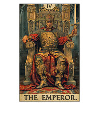 Vintage Tarot Card The Emperor