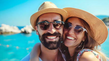 Obraz premium Cheerful Couple on a Romantic Getaway