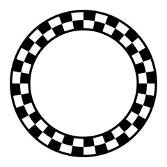 Checkered circle frame