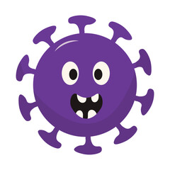 Illustration of the corona virus and influenza virus. Vector virus icon. White Background. Vector Illustration.
