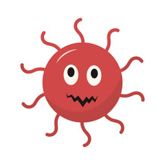 Obraz premium Illustration of the corona virus and influenza virus. Vector virus icon. White Background. Vector Illustration.