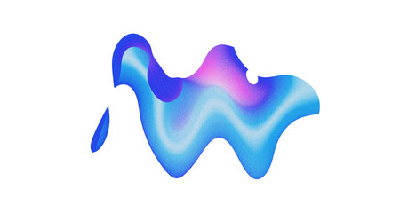 Abstract Liquid Wave Colorful Art PNG Shape Element