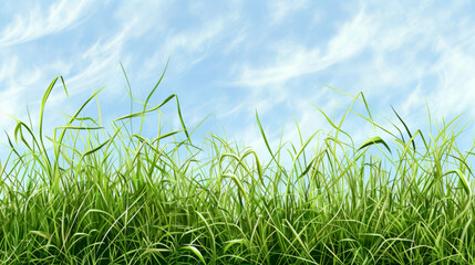 Fototapeta premium Grass on a white background.