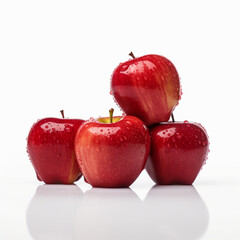 Isolated image, isolated photography, apples ,Well lit, visually appealing ,fresh сreated with Generative Ai