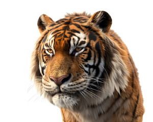 Portrait of Bengal tiger. Big cat illustration.