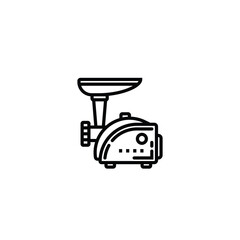 Original vector illustration. The contour icon of the kitchen meat grinder.