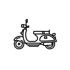 Obraz premium Original vector illustration. City scooter. A contour icon.