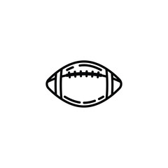 Fototapeta na wymiar Original vector illustration. A contour icon. An American football ball.