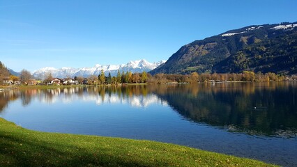 Achensee view mirror lake mountains