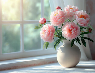 Beautiful Floral and Window Light Background Collection