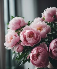 bouquet of peony flowers 
