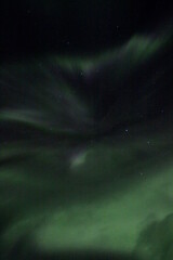 Iceland northern lights green