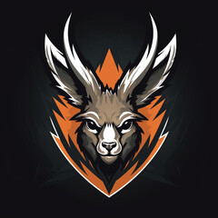 jackalope rabbit sport logo сreated with Generative Ai