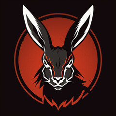 jackalope rabbit sport logo сreated with Generative Ai