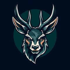 jackalope rabbit sport logo сreated with Generative Ai