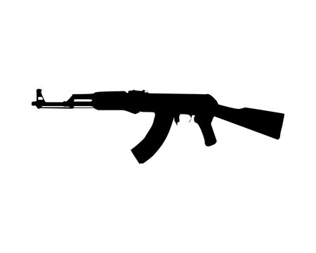 This is a silhouette of a firearm commonly used by soldiers, very suitable for making posters about independence or those related to war.
