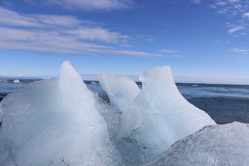 Iceland Blue ice diamond beach 