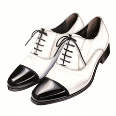 clipart of groom shoes, black, neutral сreated with Generative Ai