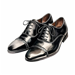 clipart of groom shoes, black, neutral сreated with Generative Ai