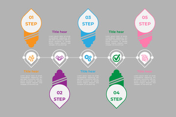 Infographic elements design template, business concept with some steps, can be used for workflow layout, diagram and annual report.