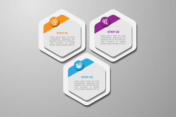 Infographic elements design template, business concept with some steps, can be used for workflow layout, diagram and annual report.