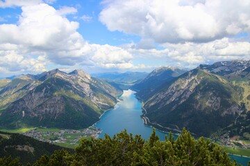 Achensee view mountains and sky lake