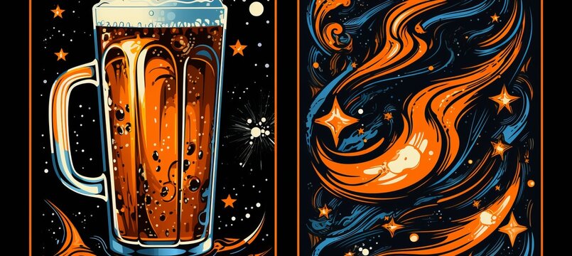 Beer festival vertical poster template with beer glass for promotion and advertisement